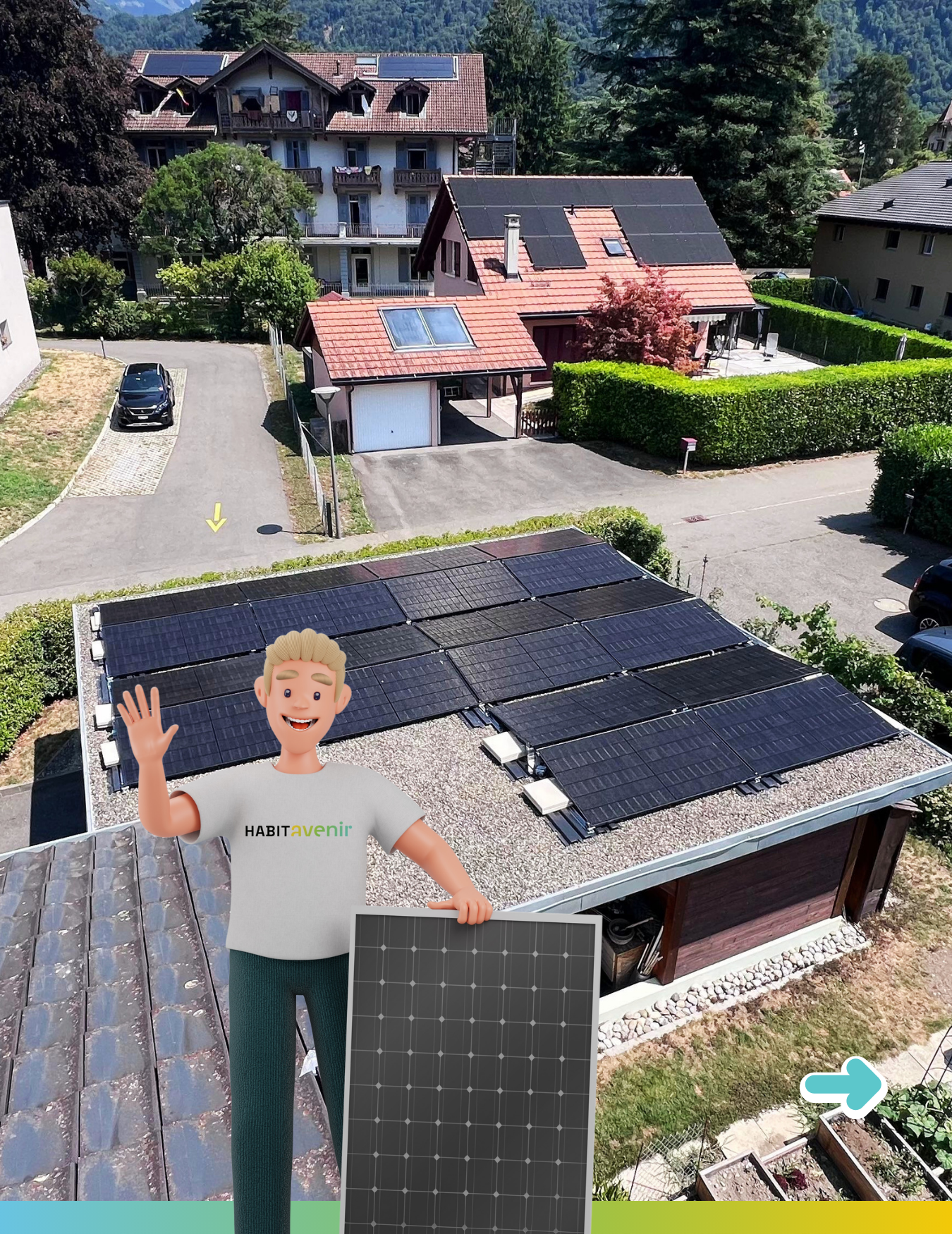 Installation solaire photovoltaïque complète à Bex